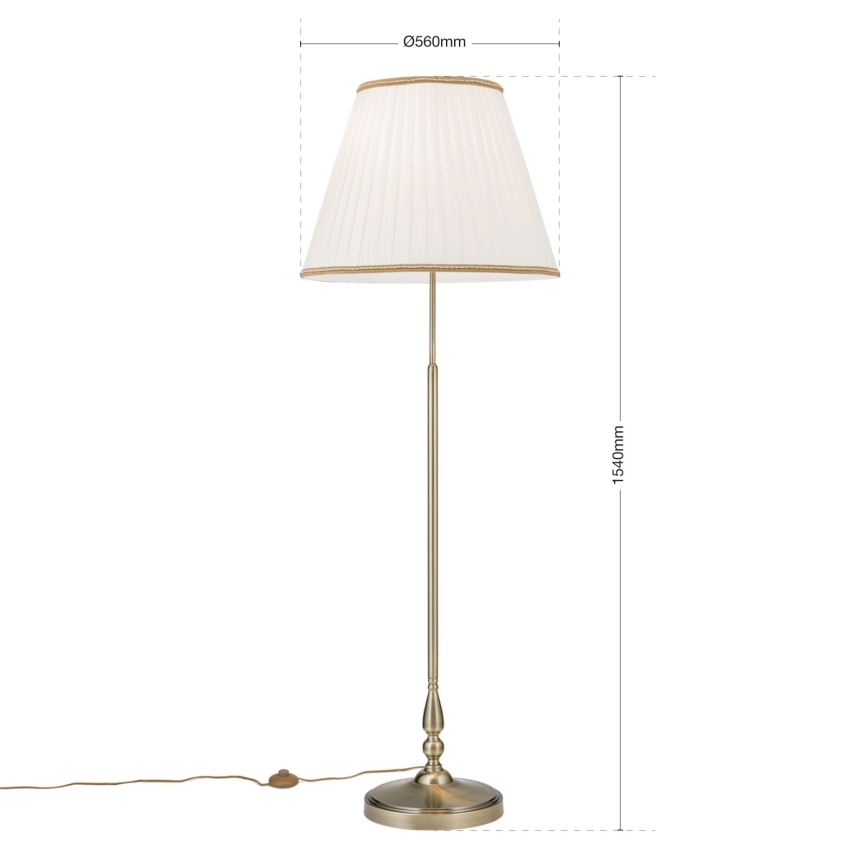 Лампион TONIA 2xE27/60W/230V 154 cm бял/бронзов