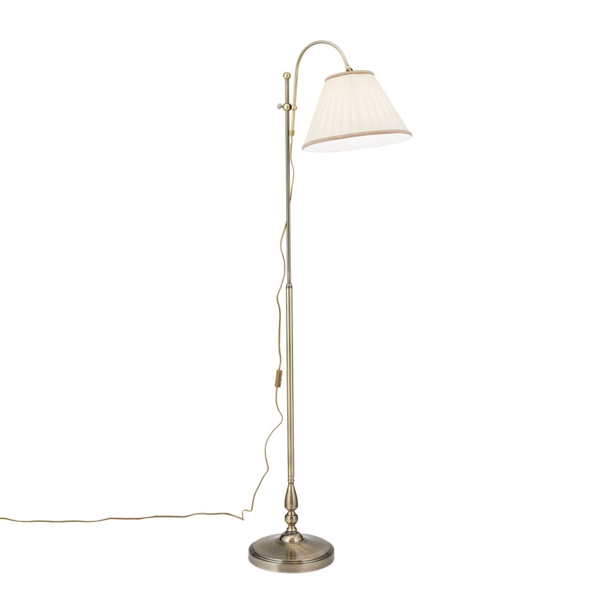 Лампион TONIA 1xE27/60W/230V 183 cm бял/бронзов