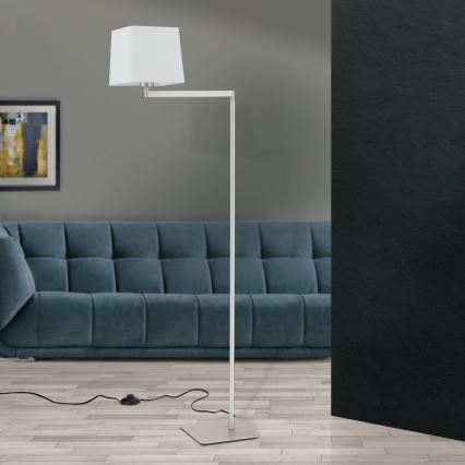 Лампион CARLTON 1xE27/40W/230V бял/матов хром