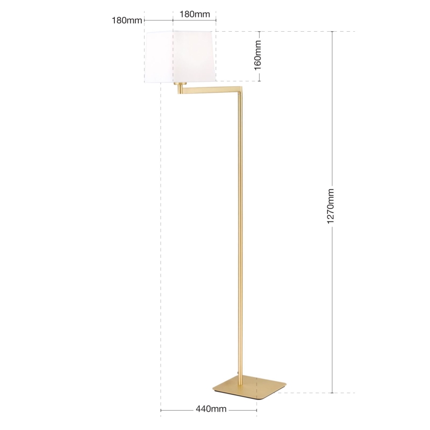 Лампион CARLTON 1xE27/40W/230V бял/златист