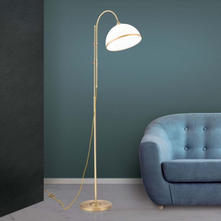 Лампион OLD LAMP 1xE27/40W/230V бял/месинг
