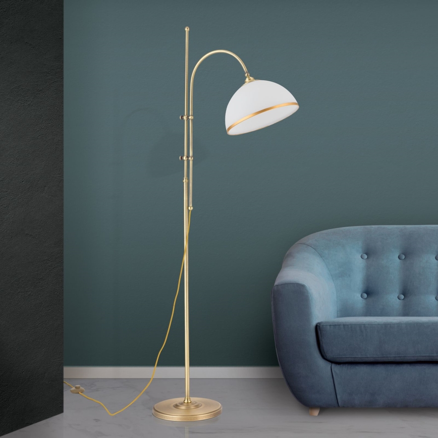 Лампион OLD LAMP 1xE27/40W/230V бял/месинг