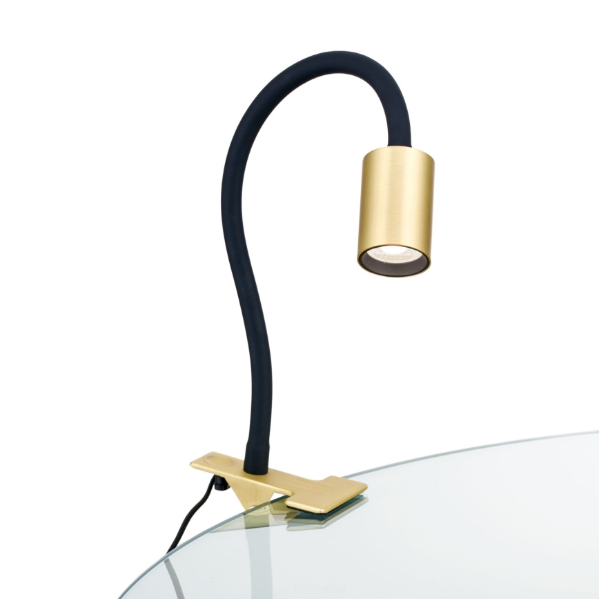LED Гъвкав настолна лампа с щипка KURT LED/5W/230V златист
