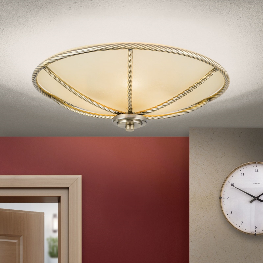 Плафон MAURO 3xE27/60W/230V Ø 42 см бронзов