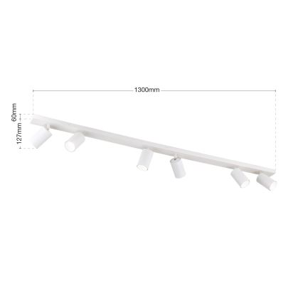 Точково осветително тяло SEAN 6xGU10/13W/230V бяло