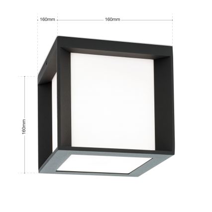 Външно осветително тяло HENRY 1xE27/15W/230V 16x16 cm IP44 антрацит