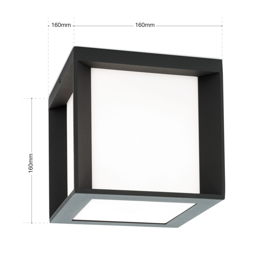Външно осветително тяло HENRY 1xE27/15W/230V 16x16 cm IP44 антрацит