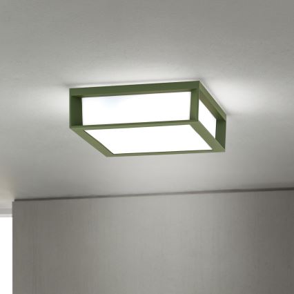 Външно осветително тяло HENRY 2xE27/15W/230V 26x26 см IP44 зелено