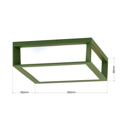 Външно осветително тяло HENRY 2xE27/15W/230V 26x26 см IP44 зелено