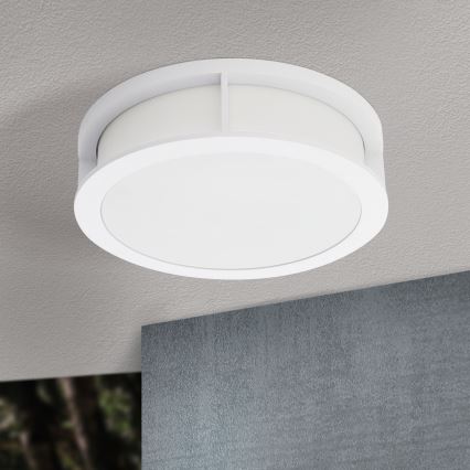 Външно осветително тяло HENRY 2xE27/15W/230V Ø 30 см IP44 бяло