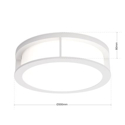 Външно осветително тяло HENRY 2xE27/15W/230V Ø 30 см IP44 бяло