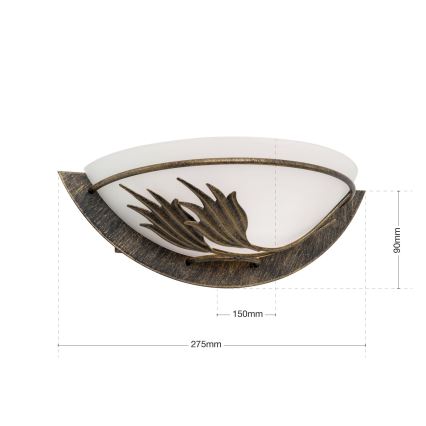 Аплик FLEUR 1xE14/60W/230V бронзов