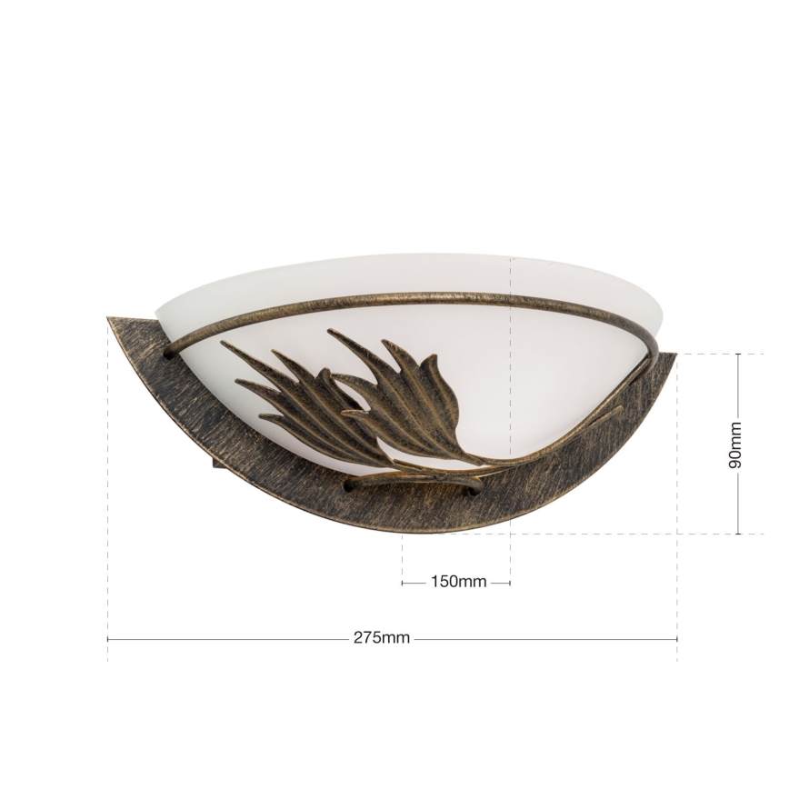 Аплик FLEUR 1xE14/60W/230V бронзов