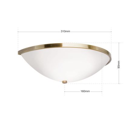 Аплик AIDA 1xE14/40W/230V бронзов/патина