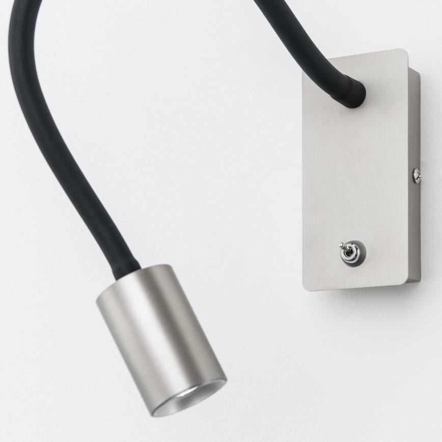 LED Гъвкав малко стена лампа KURT LED/5W/230V сребрист
