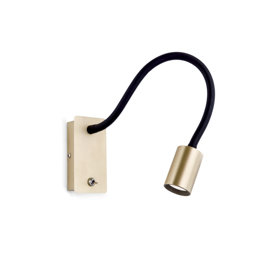 LED Гъвкава малка стенна лампа KURT LED/5W/230V златист