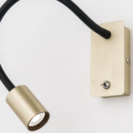 LED Гъвкава малка стенна лампа KURT LED/5W/230V златист