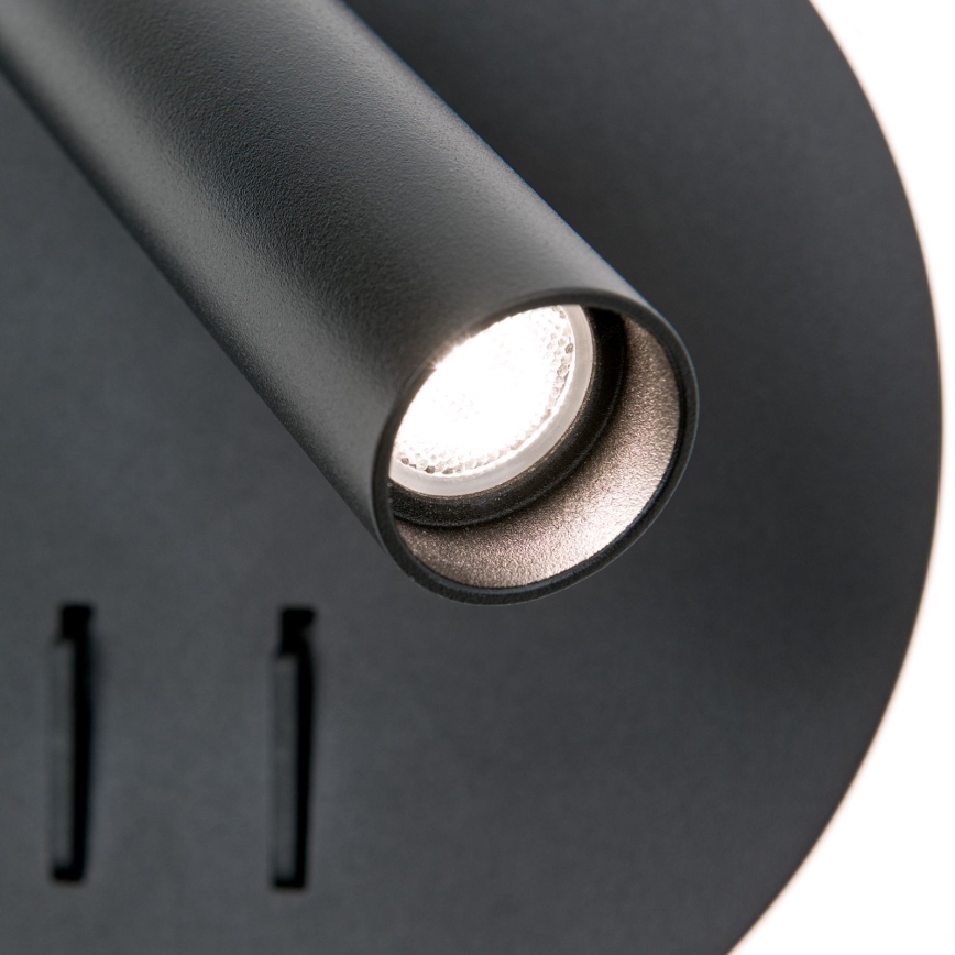 LED Стенен спот LENNY LED/6W/230V + LED/3W черен