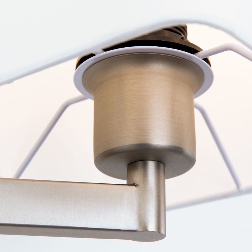 LED Аплик CARLTON 1xE27/40W/230V + LED/3W бял/матов хром