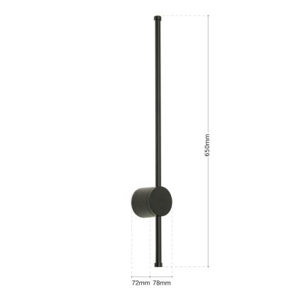 LED Лампа за огледало в баня FERDINAND LED/12W/230V IP54 черен