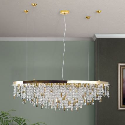 Кристален пендел CRYSTALRIVER 21xG9/40W/230V златист