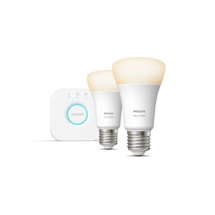 Основен Комплект Philips Hue STARTER KIT 2xE27/9W + устройства за взаимно свързване 2700K