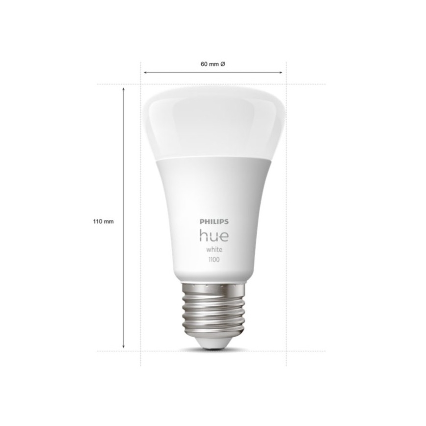 Основен комплект Philips Hue WHITE 3xE27/9,5W 2700K + Hue Bridge и димерен ключ