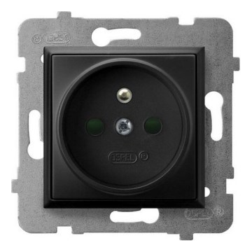 Ospel - домашен контакт без рамка 230 V ARIA, черен