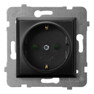 Ospel - Домашна розетка без рамка SHUKO 230V ARIA черна