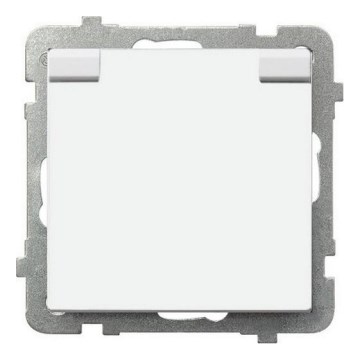 Ospel - Външна домашна розетка без рамка 230V SONATA IP44 бяла
