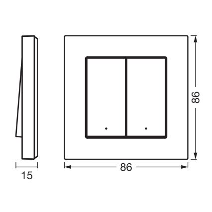 Osram - Безжичен 2-бутонен SMART+ 5V Wi-Fi