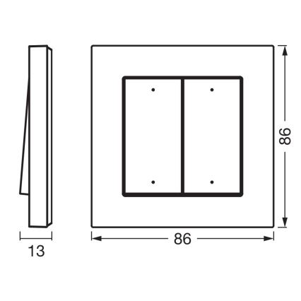 Osram - Безжичен 4-бутонен превключвател SMART+ 5V Wi-Fi
