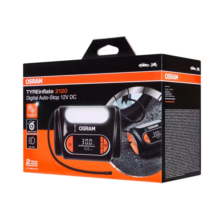 Osram - Цифров компресор за гуми TYREinflate 2120 180W/12V