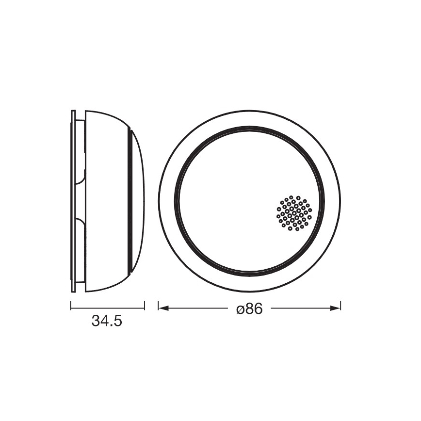 Osram - Димен детектор SMART+ 3V Wi-Fi 1400 mAh