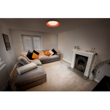 Osram - Димируемо LED таванно осветително тяло ORBIS PLATE LED/19W/230V pr. 31 cm оранжево/черно