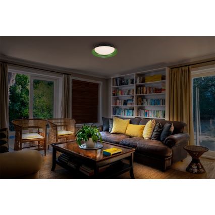 Osram - LED димируемо таванно осветително тяло ORBIS PLATE LED/45W/230V Ø 48 см зелено/черно