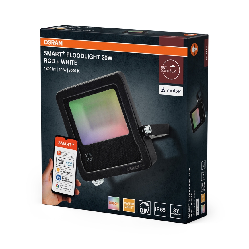 Osram - LED RGBW Димируем прожектор SMART+ FLOODLIGHT LED/20W/230V IP65 Wi-Fi