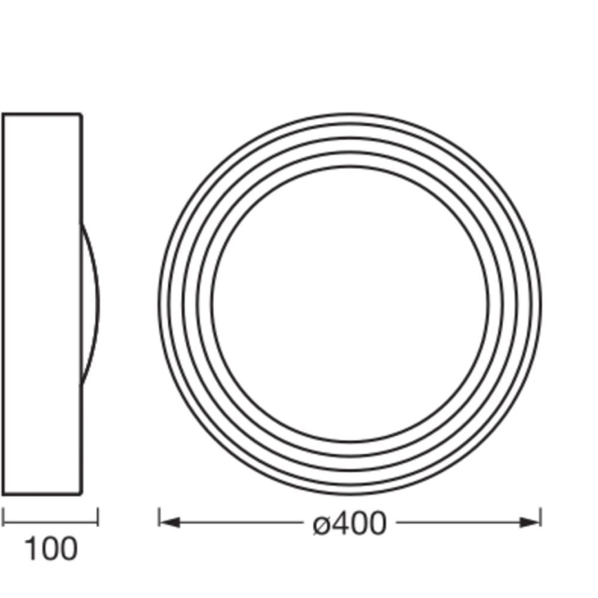 Osram - Димируемо LED таванно осветително тяло ORBIS CONCRETE LED/18W/230V Ø 40 cm кафяв/бетон
