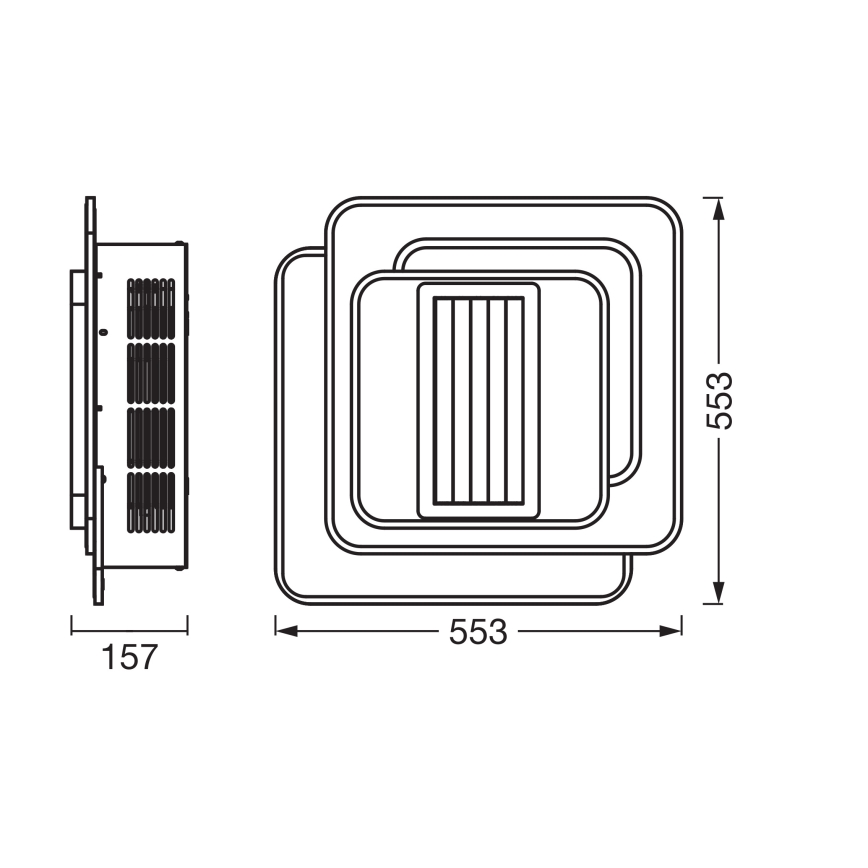 Osram - Димируемо LED таванно осветително тяло с вентилатор LED/55W/230V 3000-6500K бяло + дистанционно управление