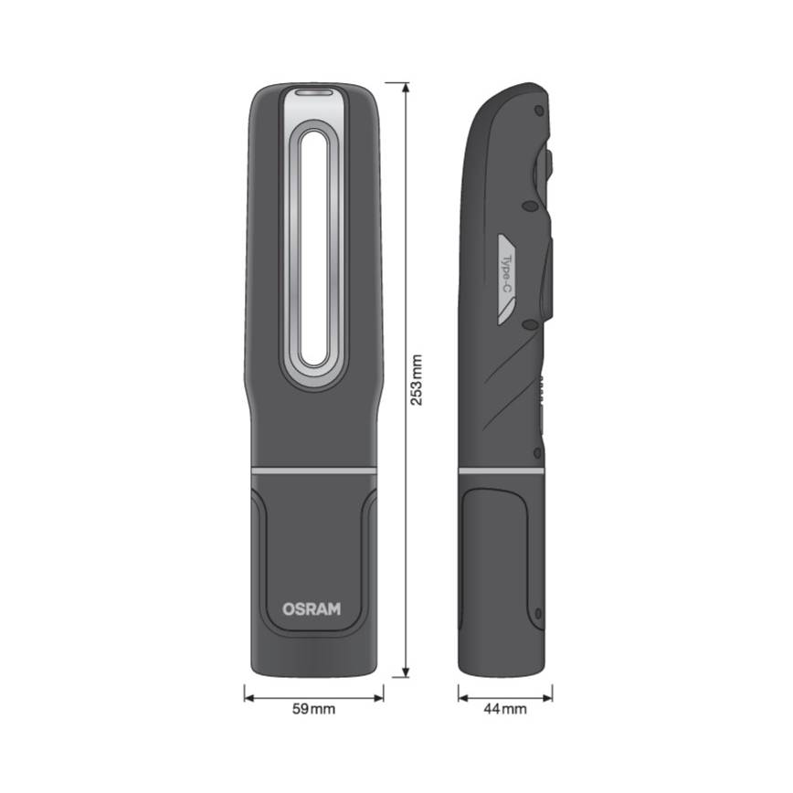 Osram - LED димируема презареждаема фенерка LEDINSPECT MAX500 LED/16W/3,7V IP65 4500 mAh