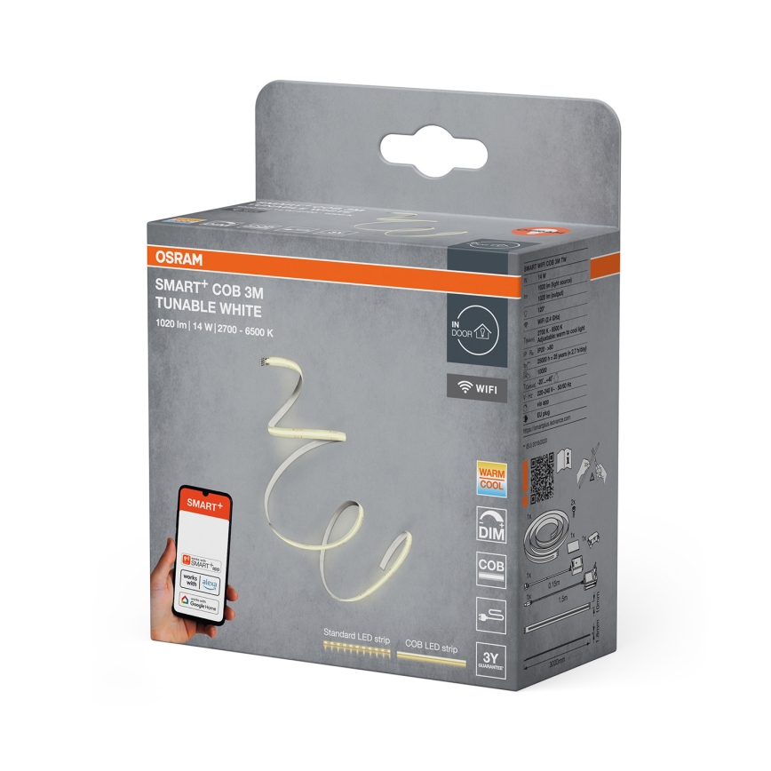 Osram - Димируема LED лента SMART+ COB 3m LED/14W/230V 2700-6500K Wi-Fi