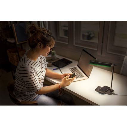 Osram - LED настолна лампа с функция за димиране OFFICE LINE LED/19W/230V 3000/4000/6500K черна