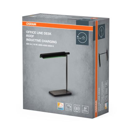 Osram - LED настолна лампа с функция за димиране OFFICE LINE LED/19W/230V 3000/4000/6500K черна