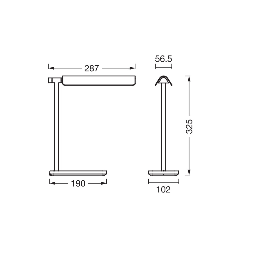 Osram - LED настолна лампа с функция за димиране OFFICE LINE LED/19W/230V 3000/4000/6500K черна