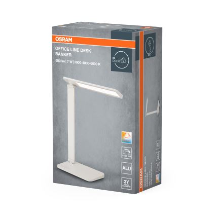 Osram - димируема настолна LED лампа OFFICE LINE LED/7W/230V 3000/4000/6500K бяла
