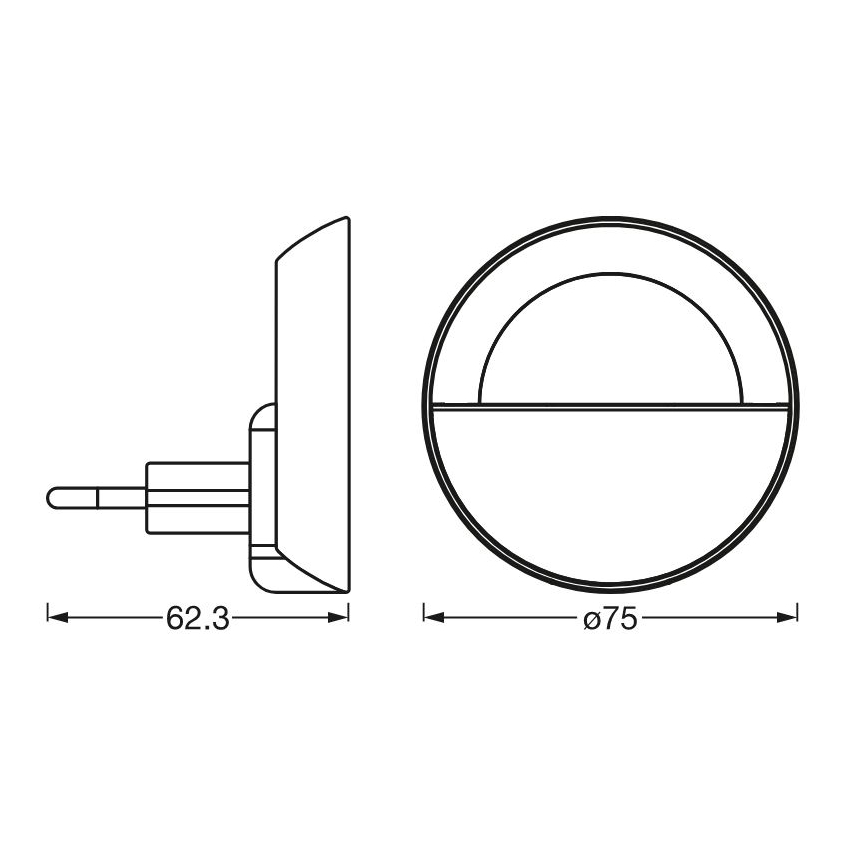 Osram - Димируема LED нощна лампа LUNETTA LED/0,65W/230V