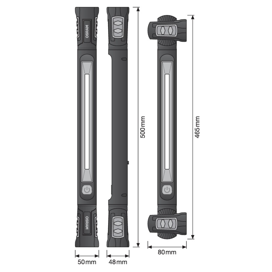 Osram - LED фенер с регулируема яркост и презареждаема батерия LEDINSPECT UTILITY1000 LED/19W/7,4V 2600 mAh