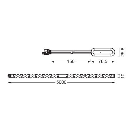 Osram - Димируема LED RGBW лента FLEX 5m LED/10W/230V + дистанционно управление