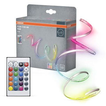 Osram - димируема LED RGBW лента FLEX COB 5m LED/24W/230V 2700-6500K + дистанционно управление
