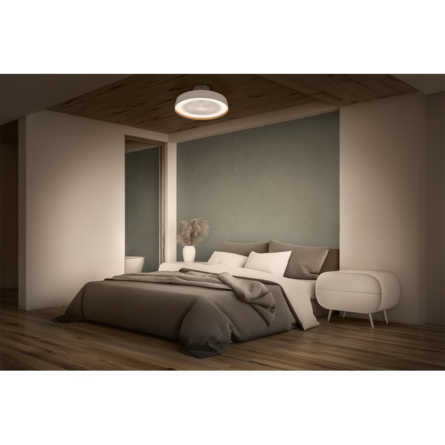 Osram - Димируем таванен вентилатор с LED осветление CEILING FAN LED/49W/230V 2700-6500K бял/златист + дистанционно управление